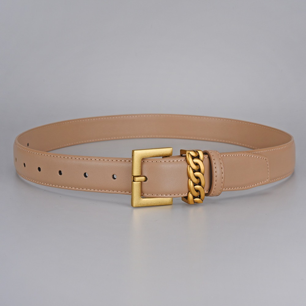 Formal Belt Leather Thin - حزام جلدي عصري بعرض 2.3 سم،
