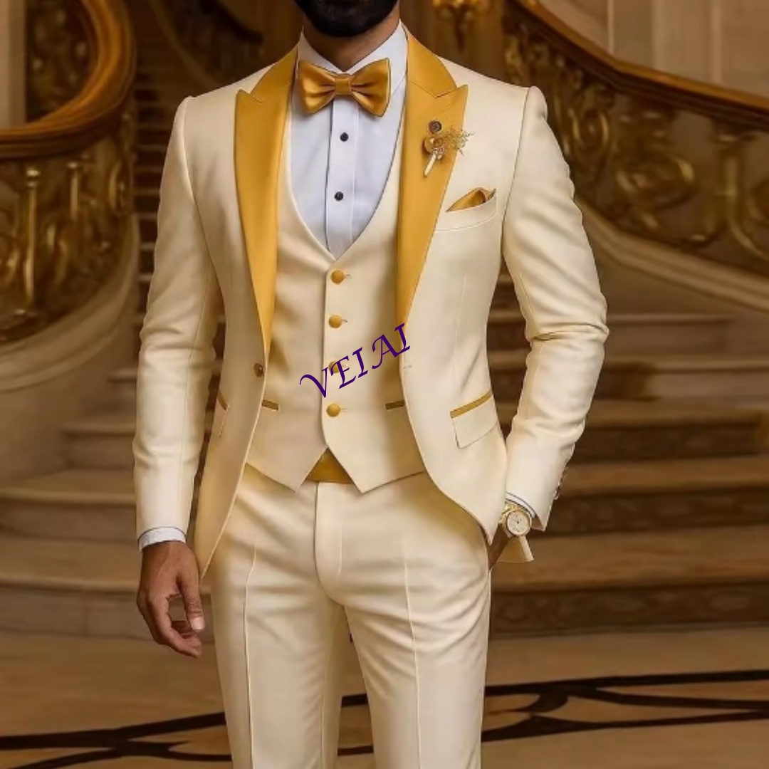Men'S Formal Wear Rental - تخصيص الذهب طوق العاج الرجال دعوى