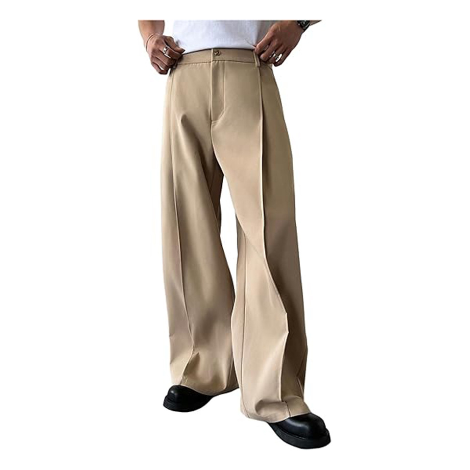 Men'S Formal Wear Rental - بنطلون رجالي رسمي بلون موحد وساق