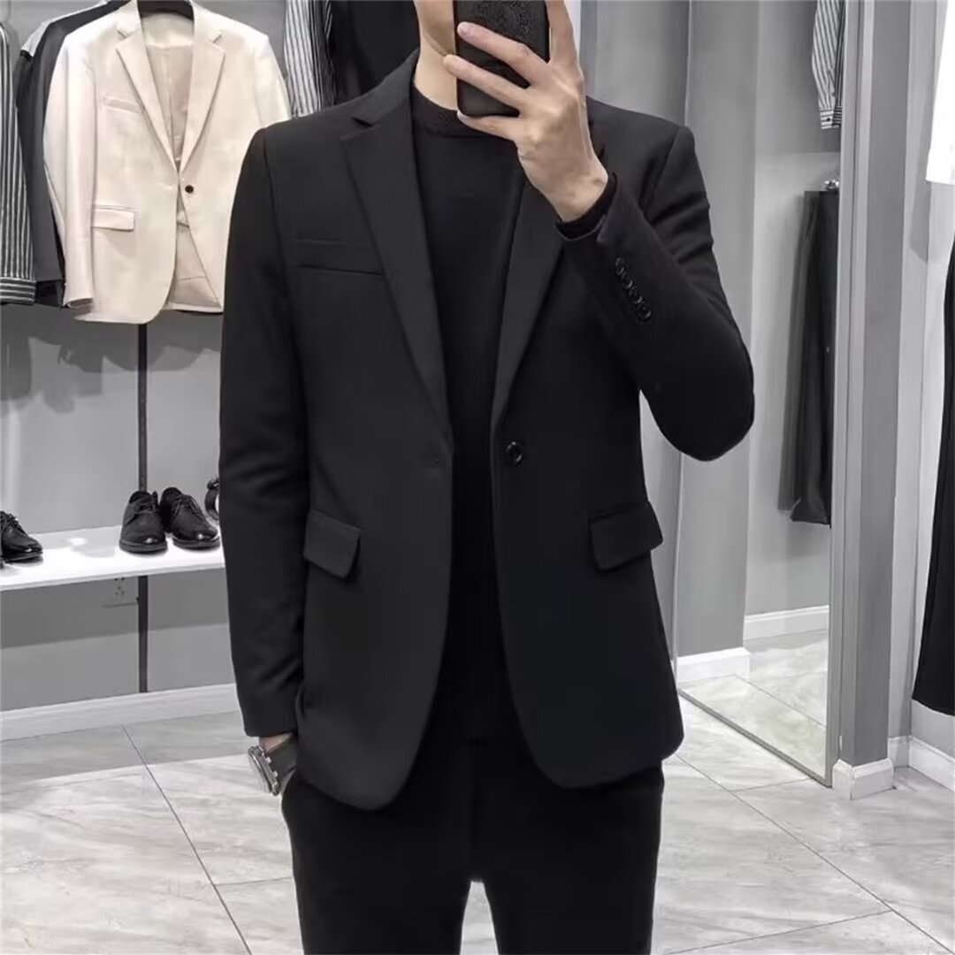 Asian Men Formal Wear - سترة رجالية أنيقة على الطراز الكوري،