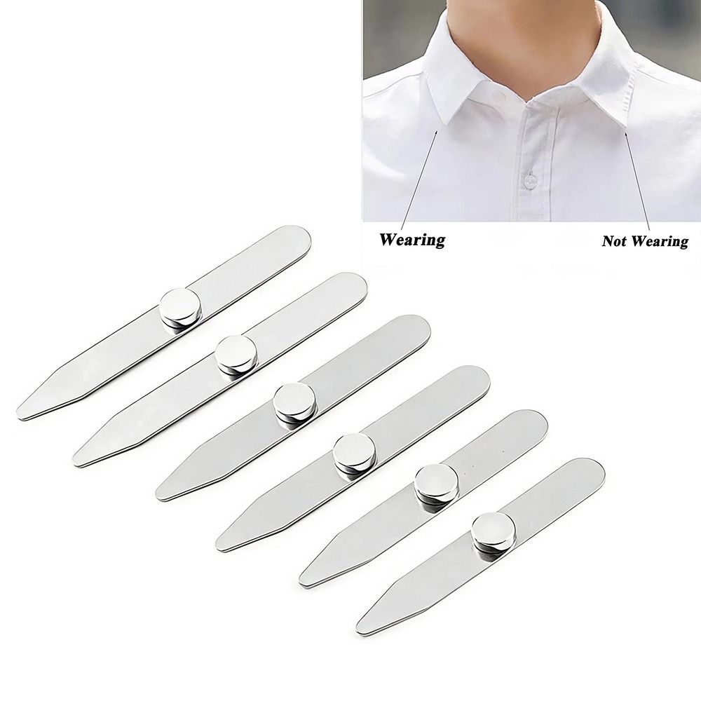 Collar Stay Metal - 6 قطع جديدة من دعامات الياقات