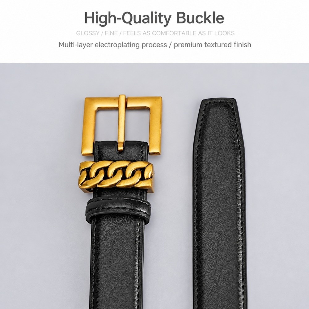 حزام جلدي عصري بعرض 2.3 سم، مص - مراجعة Formal Belt Leather Thin وسعره