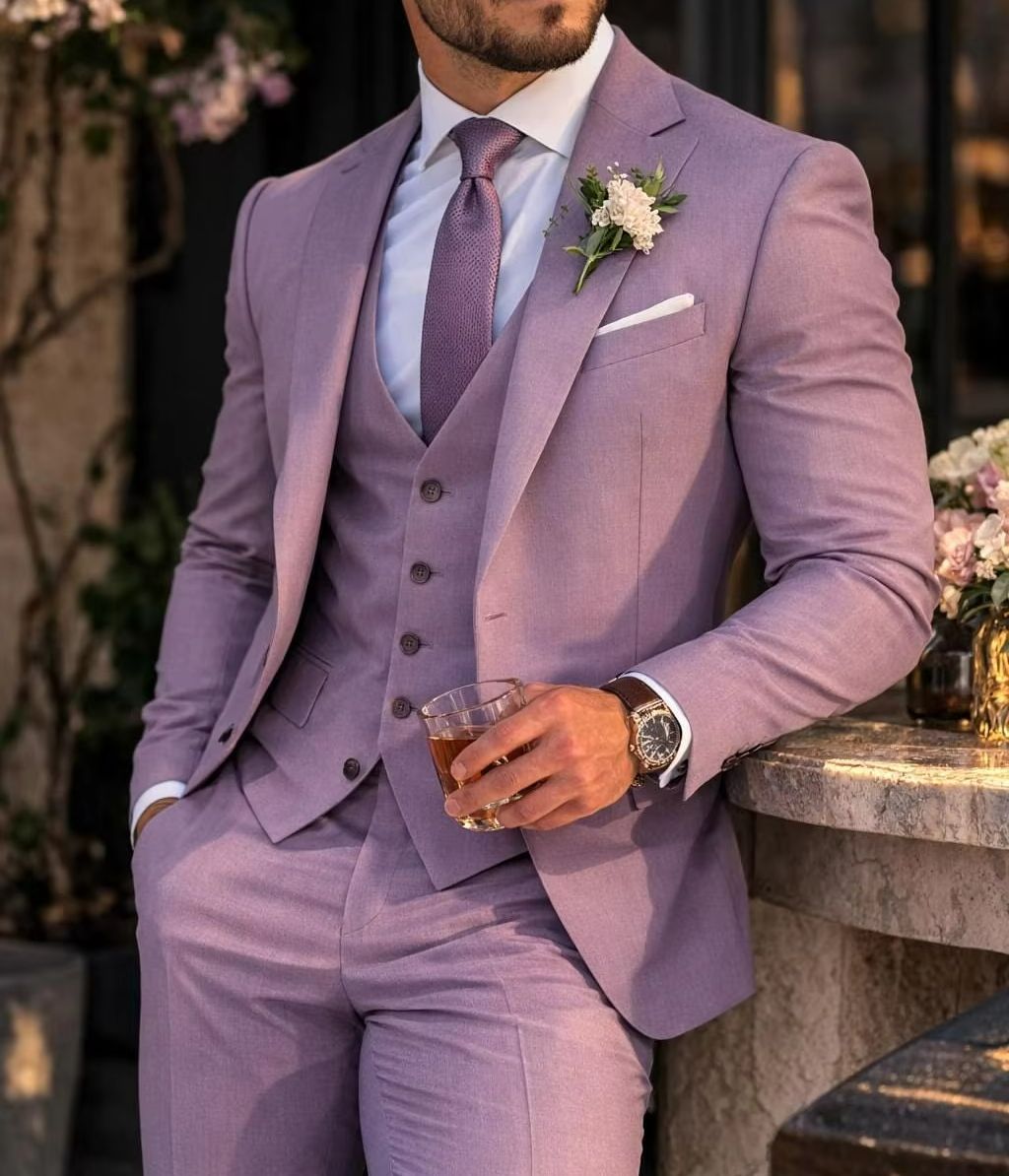 بدلة رجالية ثلاثية القطع بلون  - مراجعة Men Formal Wear With Blazer وسعره