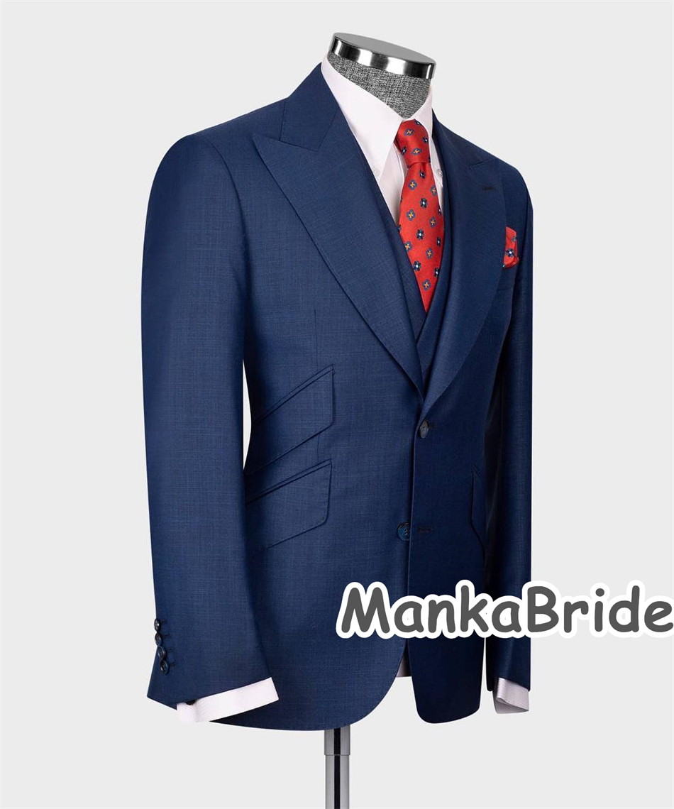 أنيقة الأزرق الداكن الكلاسيكية - مراجعة Men Formal Wear With Blazer وسعره