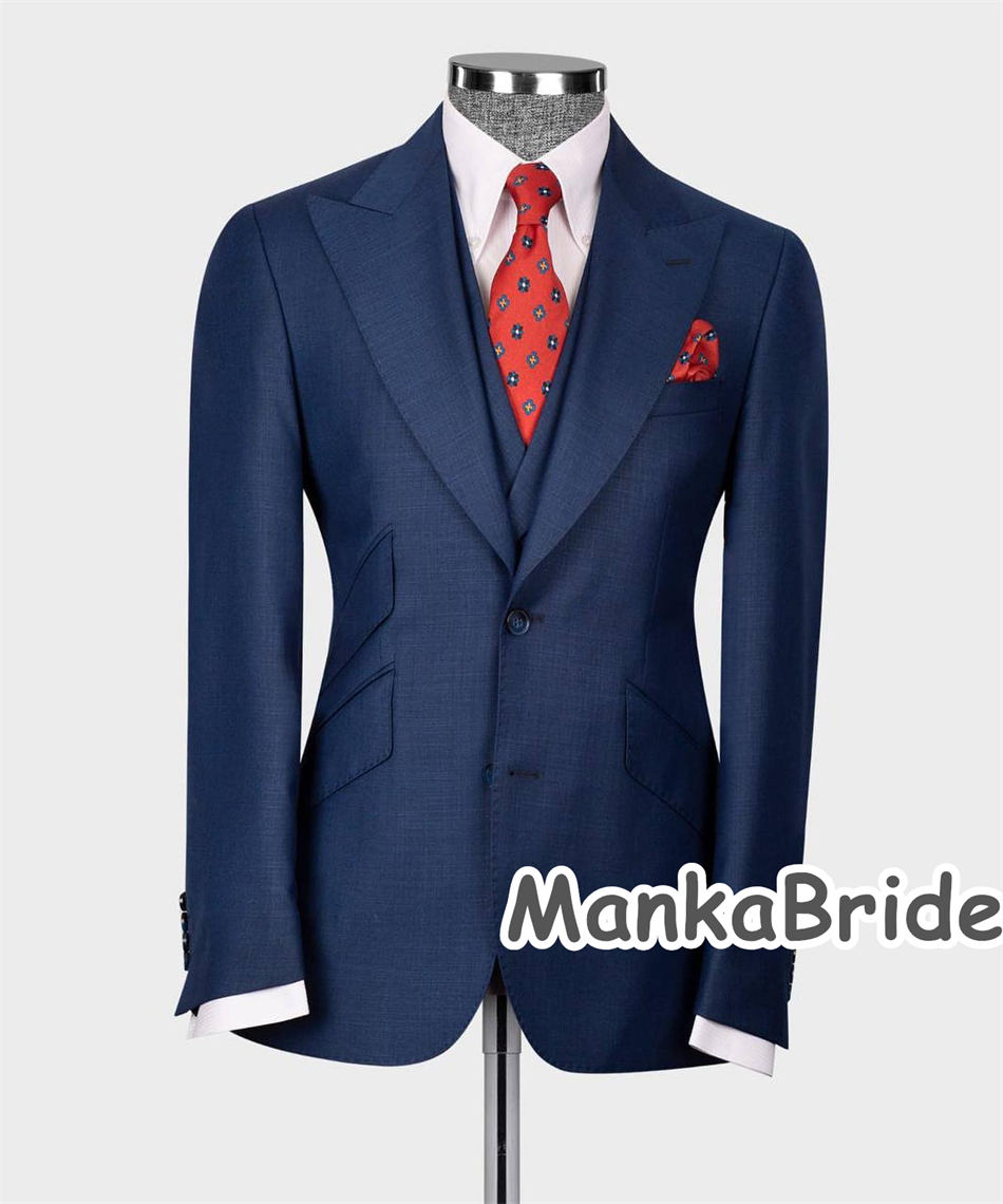 أنيقة الأزرق الداكن الكلاسيكية - مراجعة Men Formal Wear With Blazer وسعره