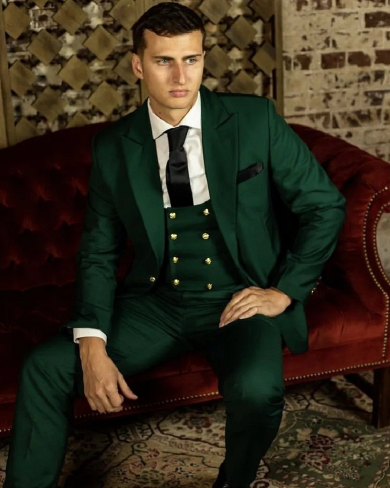 بدلة رجالية كلاسيكية خضراء رسم - مراجعة Latest Men Formal Wear وسعره