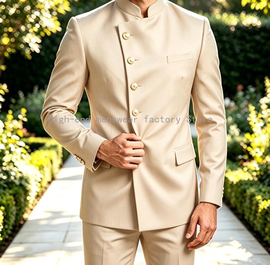 أحدث تصميم لبدلة رجالية صينية  - مراجعة Latest Men Formal Wear وسعره
