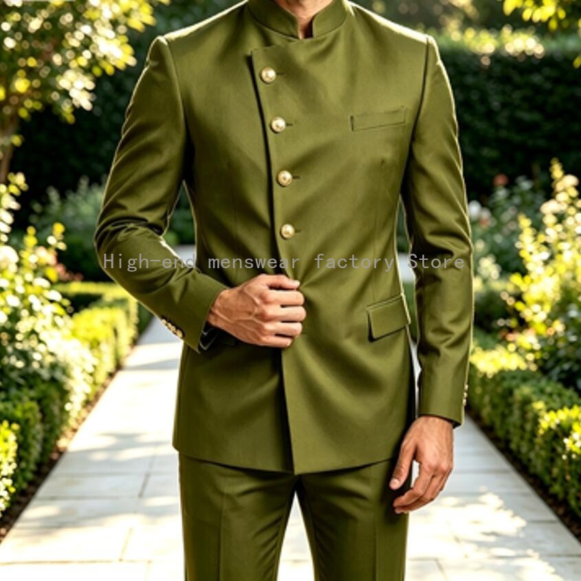 أحدث تصميم لبدلة رجالية صينية  - مراجعة Latest Men Formal Wear وسعره
