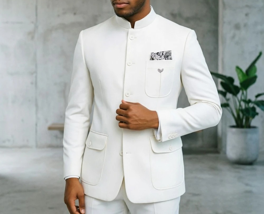 بدلة سفاري رجالية فاخرة باللون - مراجعة Men Formal Wear With Blazer وسعره