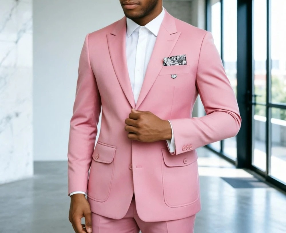 بدلة سفاري رجالية فاخرة باللون - مراجعة Men Formal Wear With Blazer وسعره