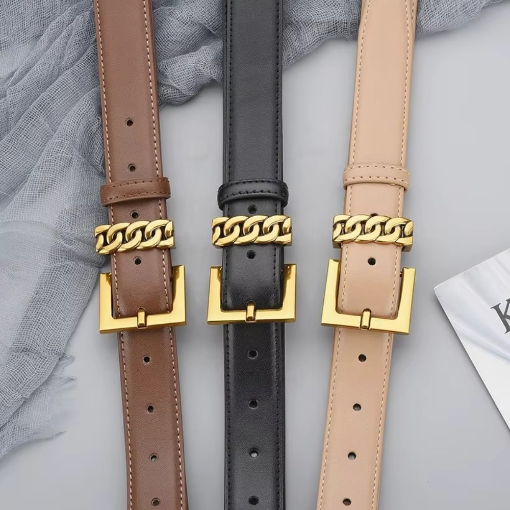 حزام فاخر من الجلد الصناعي بعر - مراجعة Formal Belt Leather Thin وسعره
