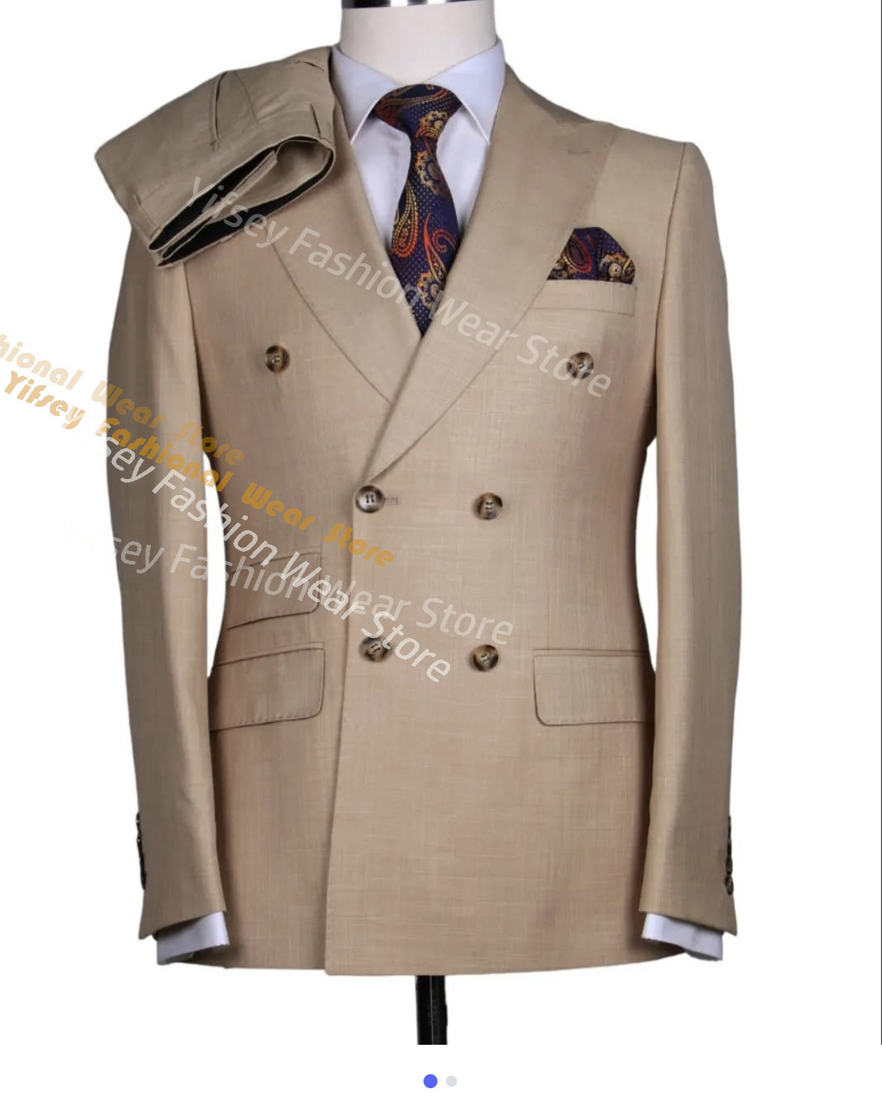 طقم بدلة رجالي صيفي بني، جاكيت - مراجعة Latest Men Formal Wear وسعره