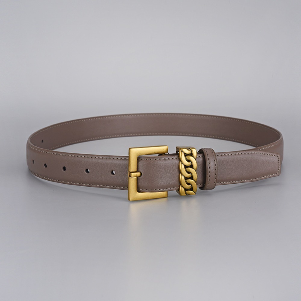 حزام جلد فاخر بعرض 2.3 سم، مصن - مراجعة Formal Belt Leather Thin وسعره