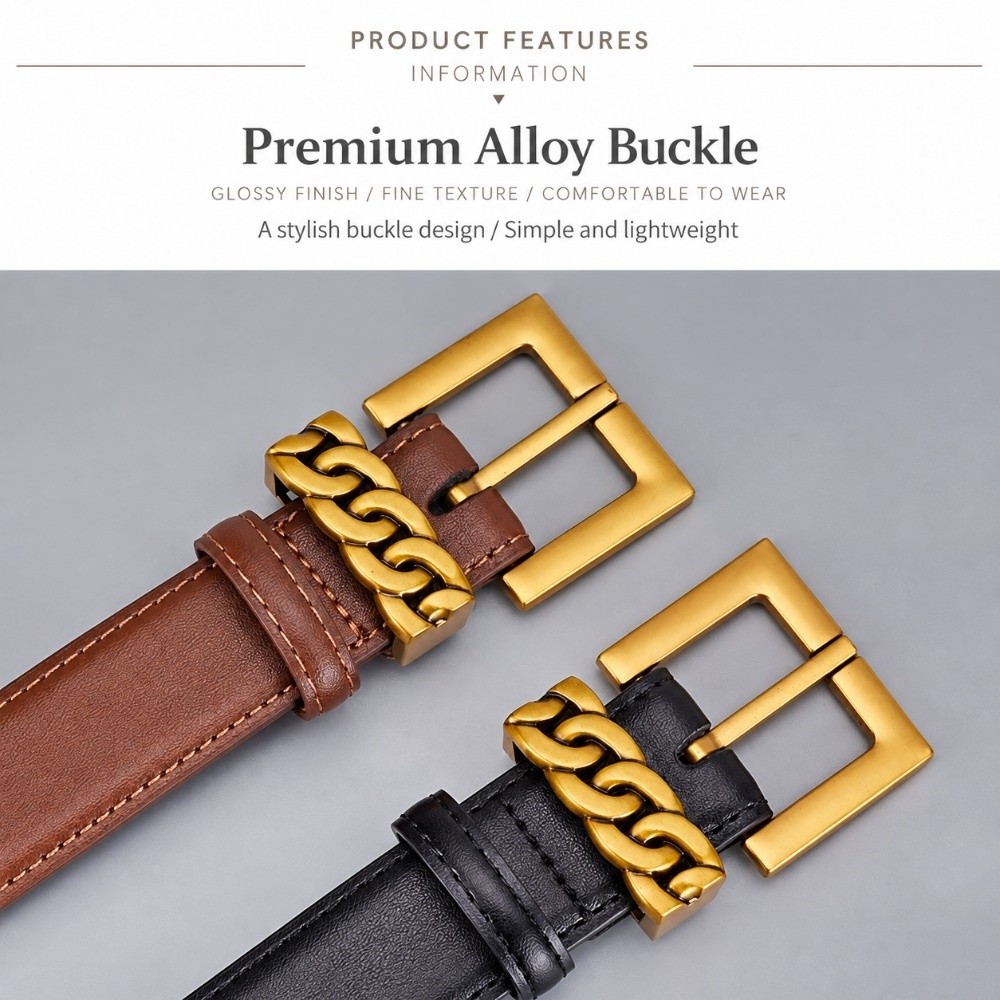 حزام جلدي عصري بعرض 2.3 سم، مص - مراجعة Formal Belt Leather Thin وسعره