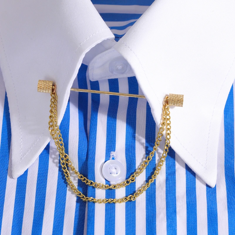 دبوس طوق بمشبك حلزوني للرجال ، - مراجعة Collar Stay Metal وسعره