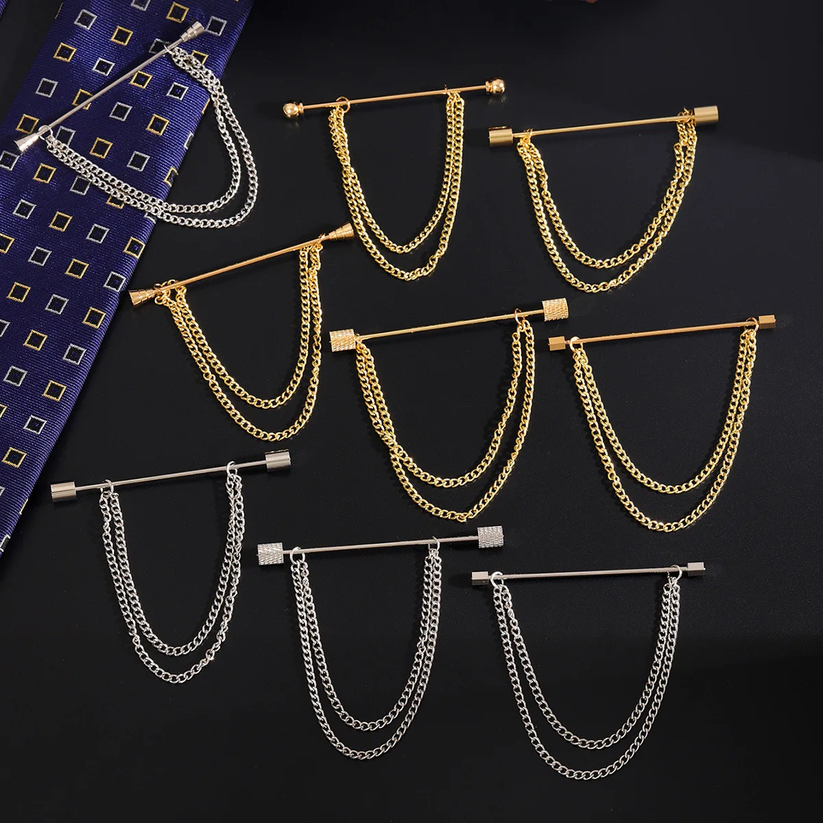 دبوس طوق بمشبك حلزوني للرجال ، - مراجعة Collar Stay Metal وسعره