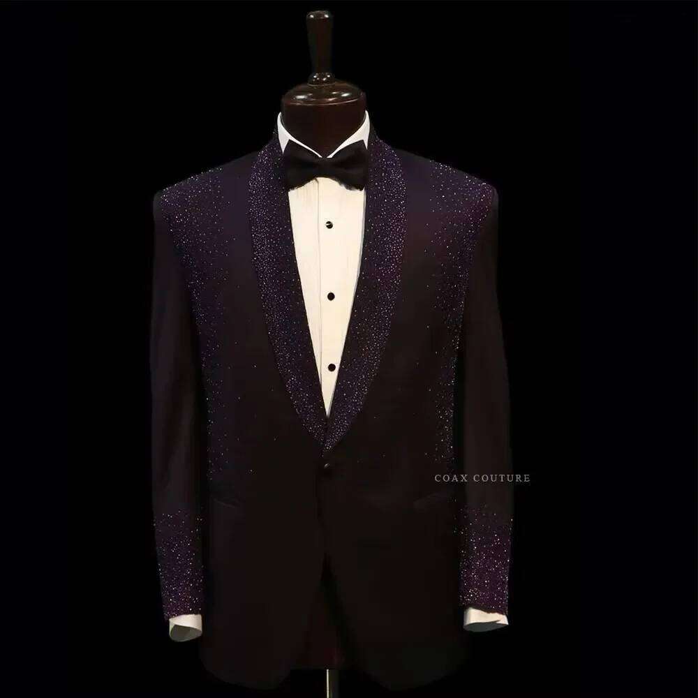 بدلة رجالية رسمية من قطعتين بل - مراجعة Men Formal Wear Purple وسعره