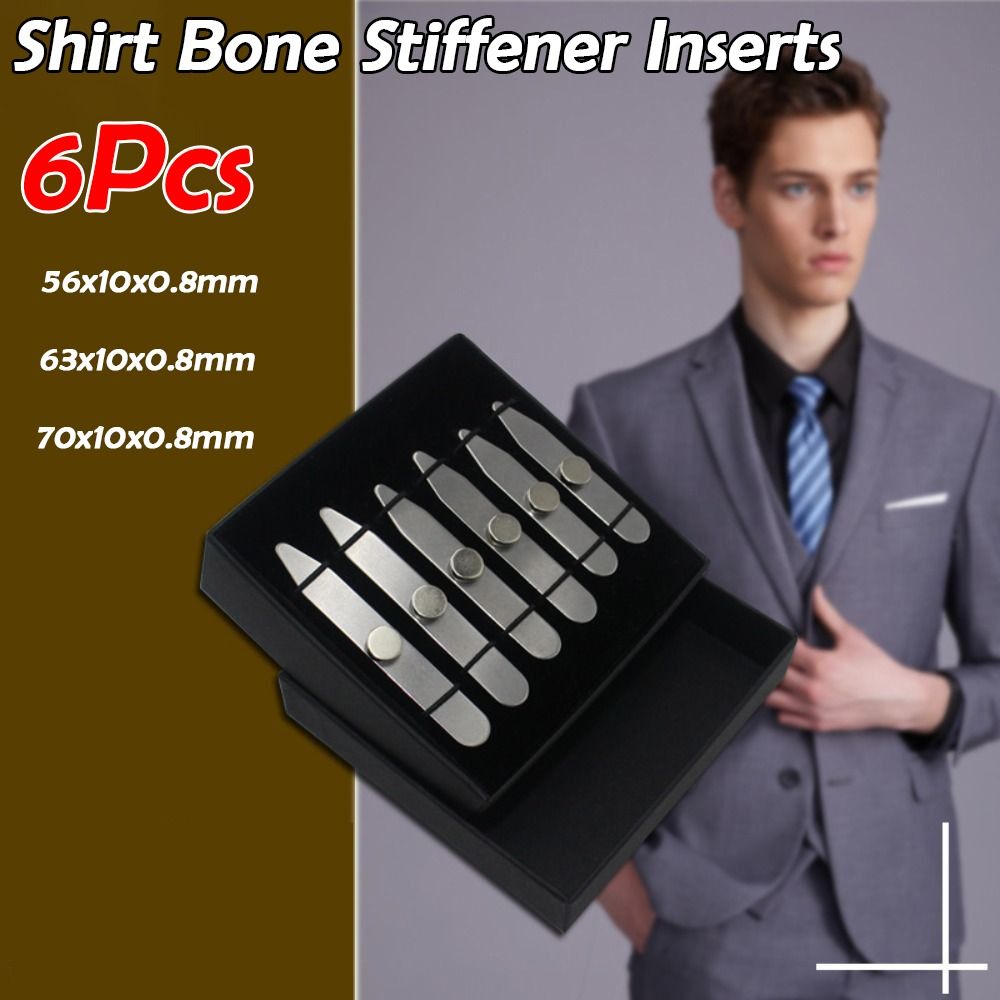 6 قطع جديدة من دعامات الياقات  - مراجعة Collar Stay Metal وسعره