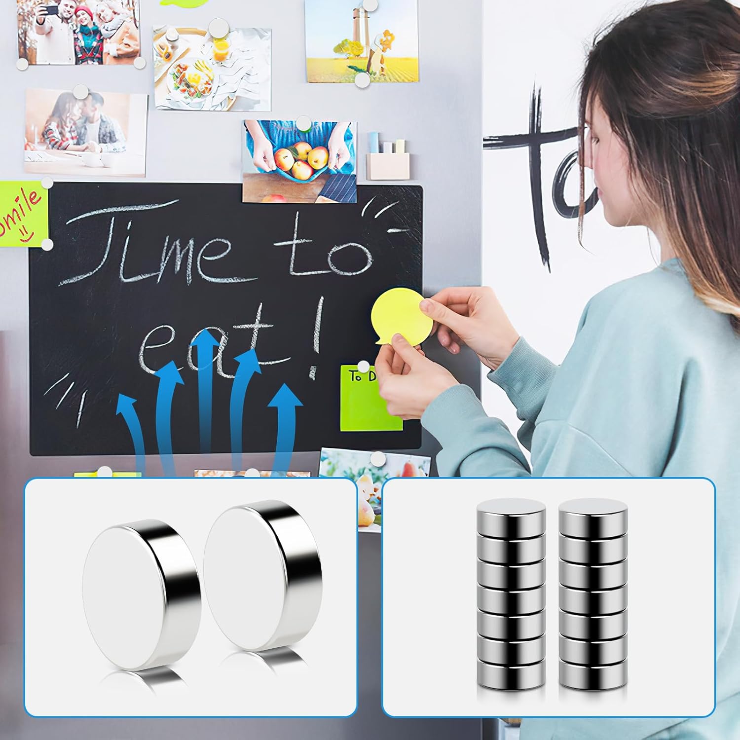 40 قطعة من مغناطيس الثلاجة الق - مراجعة Collar Stay Metal وسعره