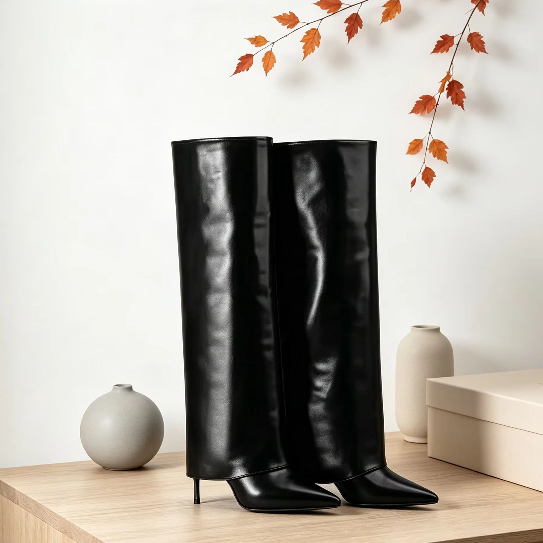 حذاء نسائي طويل للركبة من الجل - مراجعة Formal Belt Leather Thin وسعره