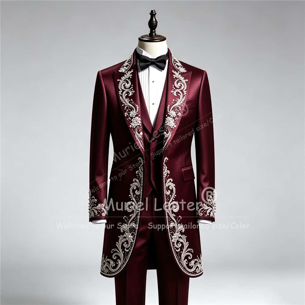 بدلة زفاف فاخرة للرجال مصنوعة  - مراجعة Men Formal Wear With Blazer وسعره