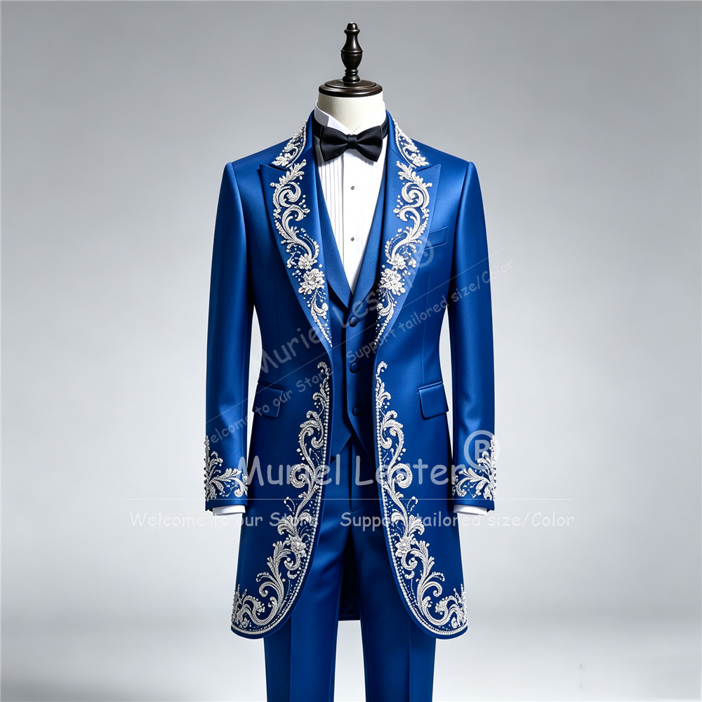 بدلة زفاف فاخرة للرجال مصنوعة  - مراجعة Men Formal Wear With Blazer وسعره